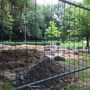 Bauarbeiten am Wasserspielplatz gehen voran